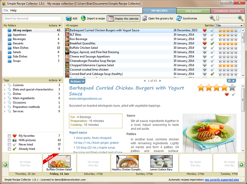 Simple Recipe Collector | Recipe Organizer and Cookbook creator for
