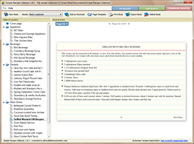 Screenshot: Many cookbook format